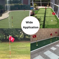 Jeu de goupilles de golf personnalisées OEM en fibre de verre Flagstick Hole Cup Set Mettre des drapeaux verts et des mâts Drapeaux de golf numérotés pour practise