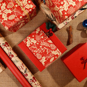 Fábrica al por mayor 80g Navidad personalizado papel de regalo de lujo 43*300cm papel de regalo para embalaje - Product Image 4
