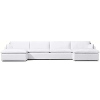 Canapé d'angle pour salon, fabrication directe d'usine, structure en bois artisanale, tissu écologique, coussin en peluche, maison, villa, hôtel