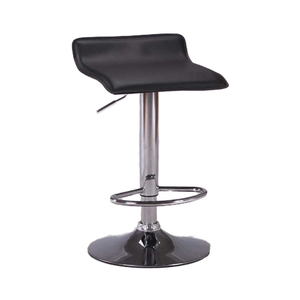 Taburete de Bar giratorio moderno en cuero negro Taburete de mostrador ajustable en altura Silla para comedor <span class=keywords><strong>y</strong></span> uso en el bar del hogar - Product Image 1