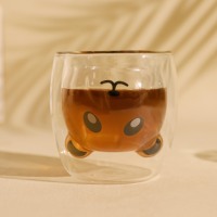Tasses à café en verre borosilicate transparent à double paroi, résistantes à la chaleur, 300 ml, écologiques et modernes