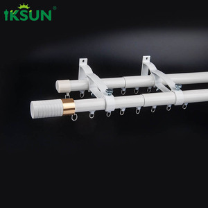 Iksun 7.9-14.8ft Inside Mount Cafe Large Window Long Simple Industrial Modern Extendable Curtain Rod - Product Image 1