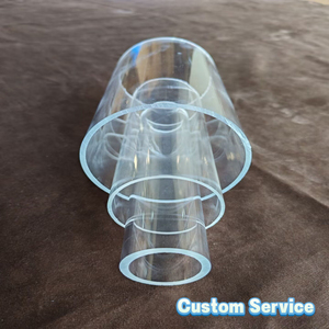 Cilindro de Acrílico Transparente de Gran Diámetro y 5mm de Grosor, con Brida, para Cubrir Tuberías Rígidas - Product Image 1