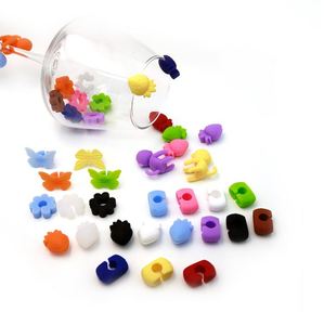 Identificador y Clip para Copas de Vino de Silicona de Grado Alimenticio con Distinguibilidad de Color Creativa para Suministros de Bar y Fiestas - Product Image 1