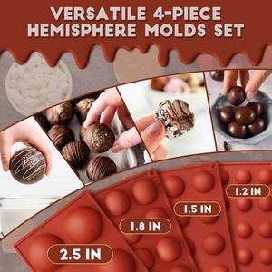 Moule à gâteau en silicone semi-sphérique antiadhésif LFGB sans BPA pour mousse et chocolat, fabriqué par MUYULINS - Product Image 4