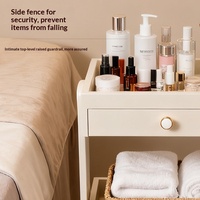 Chariot de rangement mobile en bois à 3 niveaux avec tiroir pour salon de beauté et spa