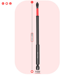 PH2 <b>Screwdriver</b> Bit <b>Set</b> 150mm Magnetic Tip Cross Head Industrial Grade Black Oxide Finish 8 Pcs - Product Image 3