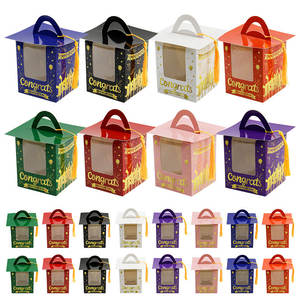 Caja de Regalo para Birrete de Graduación, Recuerdos para Fiesta de Graduación, Cajas de Dulces, Caja de Regalos con Borla, Centros de Mesa, Decoración para Clase - Product Image 2