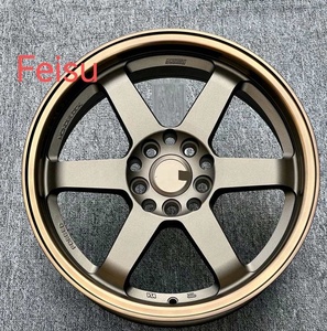 Jantes de voiture en alliage d'aluminium monobloc bronze <span class=keywords><strong>5x100</strong></span> 5x114.3 de 16 pouces, fabrication par flow forming - Product Image 1