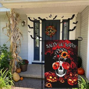 Bandera de Jardín de Doble Cara de 12 x 18 Pulgadas con Diseño de Halloween y Día de Muertos, con Asta, Venta al por Mayor - Product Image 2