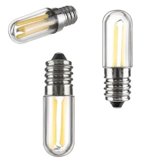 1W 2W 4W lampada COB lampadine dimmerabili bianco freddo/caldo 110V 220V Mini E14 E12 LED frigorifero congelatore filamento luce