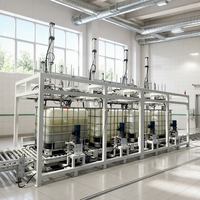 Machine de remplissage automatique à quatre têtes pour pesage au-dessus du niveau de liquide, idéale pour le remplissage de liquides dans l'industrie chimique