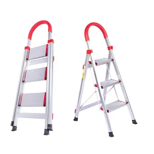 Professional Manufacturer Supplier Household Stainless Steel Ladder 3Step Folding Ladder