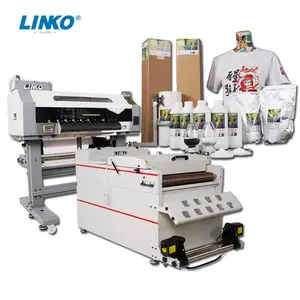 linko hot sale product Digital T Shirt Textile Printing Machine i3200 60cm DTF Printer work With Powder Shake Machine