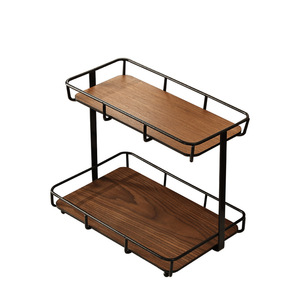 Organizador <span class=keywords><strong>de</strong></span> <span class=keywords><strong>Madera</strong></span> <span class=keywords><strong>para</strong></span> Encimera, 2 Niveles, Almacenamiento <span class=keywords><strong>para</strong></span> Baño, Cocina, Oficina, Exhibidor <span class=keywords><strong>de</strong></span> Maquillaje y Cosméticos, Estante <span class=keywords><strong>de</strong></span> Almacenamiento Vertical - Product Image 5