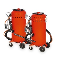 Machine de sablage à récupération automatique de 28 gallons Machine de nettoyage d'enlèvement de peinture de sablage d'huile de dérouillage portable mobile