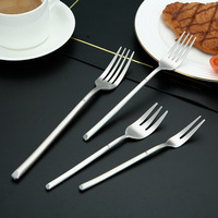 Juego de Cubiertos de Acero Inoxidable 304 con Acabado Arenado, Estilo Moderno y Minimalista, Serie Sanding Knight, para Restaurantes y Hoteles