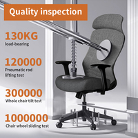 Fabricant Fauteuil de soutien lombaire à dossier moyen Chaise de bureau exécutive pour visiteur Chaise de bureau ergonomique en maille bleue pour le bureau