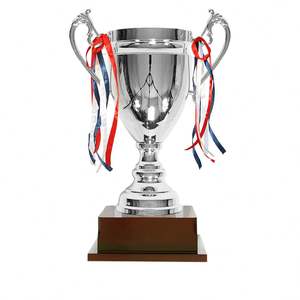 Hot Selling AX Brand Custom Gold Foil Metal Award <b>Trophy</b> Wholesale Silver Plated Portable Engraved Sports Winners Soccer <b>Trophy</b> - Product Image 1
