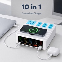 Desktop GaN-lader met universele US/EU/UK-stekkers, voor reizen, groothandel, wereldwijde verzending