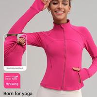 MAYYOUNG Bare Sense Yoga Top Slim Short Manteau de sport Femme Respirant Senior Fitness Yoga Vêtements
