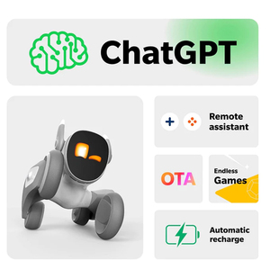 <span class=keywords><strong>Robot</strong></span> chien intelligent AI Loona, compagnon robotique avec commandes vocales ChatGPT, cadeau de Noël - Product Image 5