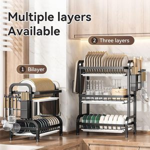 Estante para Platos Rectangular Multifuncional de Tres Niveles, Metálico, Moderno, Resistente a la Oxidación y Ecológico, Tipo Vertical, No Plegable, Venta al Por Mayor - Product Image 3