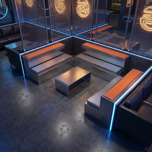 Divano in Acciaio Inossidabile Resistente per Discoteca, Nightclub, Pub, Bar, Lounge, per Saltare e Ballare - Product Image 2