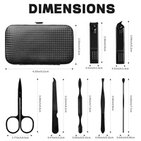 Kit de Manucure Pédicure 7-en-1 pour Hommes en Plastique, Trousse de Voyage, Accessoire de Soin Personnel Idéal pour Mari ou Cadeau