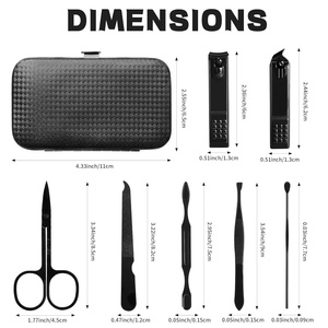 Bộ dụng cụ chăm sóc móng tay nam 7 trong <span class=keywords><strong>1</strong></span> bằng nhựa, bộ dụng cụ làm móng tay và chân, hộp đựng du lịch, phụ kiện chăm sóc cá nhân hoàn hảo cho chồng, quà tặng - Product Image 6