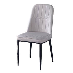 Silla de Comedor Nórdica Moderna Tapizada en Cuero Blanco y Negro al por Mayor para Cocina, Apartamento, Uso en Centros Comerciales, Personalizable - Product Image 6