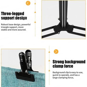 T-shaped Photography Backdrop Stand 200x80cm Iron Aluminum Support For Product Photography Studio Use - Product Image 1