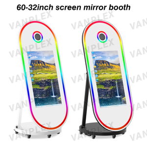 Photomaton Miroir Magique en Gros, Ovale 60 Pouces avec Écran Tactile 32 Pouces, Portable, Tout-en-un - Product Image 2