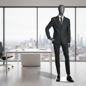 Maniquí de exhibición de trajes para <span class=keywords><strong>hombre</strong></span> AFELLOW Serie John, original europeo, de fibra de vidrio, con torso y postura de pie. - Product Image 1