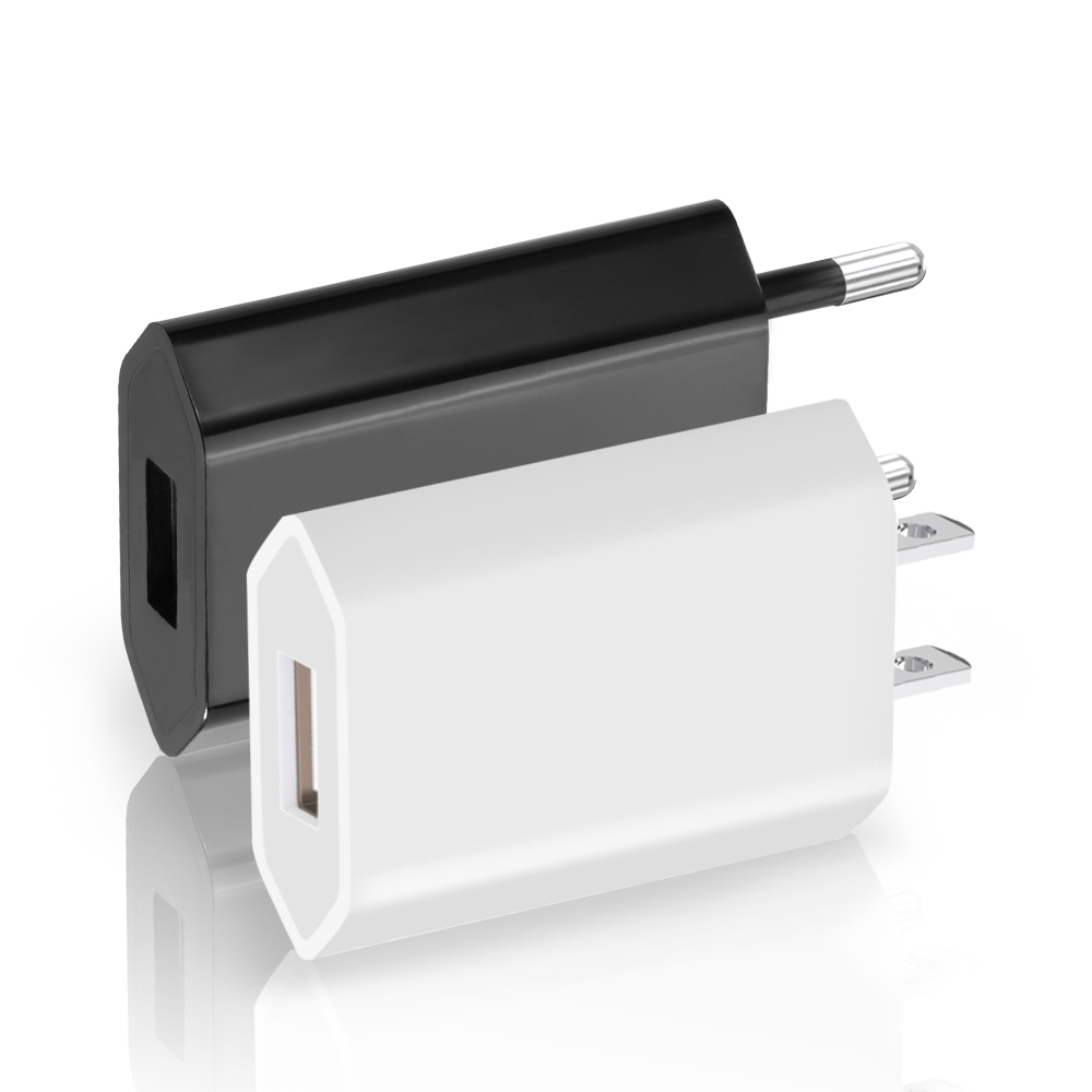 Adaptor Pengisi Daya Ponsel Usb 5V/1A, Blok Pengisi Daya Dinding Plug US untuk Iphone Pengisian Kubus 5W Pengisi Daya Perjalanan untuk Apple 12 Colokan Soket