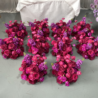 IFG Boule de fleurs moderne et économique de 35 cm sur vase pour arrangements de table de mariage et dîner