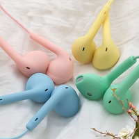 Penyuara telinga olahraga warna 3.5mm, penyuara telinga berkabel, Bass Stereo HD, penyuara telinga olahraga, headset musik Mini untuk perjalanan, Kompatibel