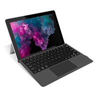 Clavier folio sans fil rétroéclairé avec pavé tactile, clavier portable rechargeable pour tablette Microsoft Surface Go 4 3 2 Windows