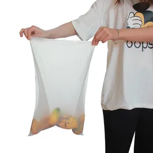 Eco-friendly clear compostable fruit fresh food meat packaging bag