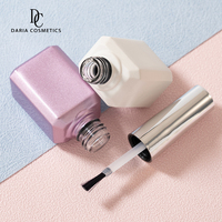 Vente en gros de flacons en verre vides pour vernis à ongles en gel UV de 13 ml, noir, rouge, rose, avec couvercles et pinceaux personnalisés