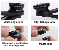 Objectifs pour smartphone, objectif macro pour téléphone portable, objectif micro-caméra, objectif fisheye en plastique et objectifs zoom pour téléphones portables