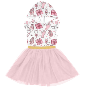 Milk Silk Girls Hooded Sleeveless Tutu <b>Dress</b>,Custom Print Kids Tulle Skirt <b>Dress</b> - Product Image 4