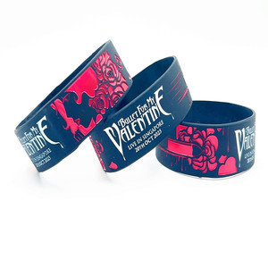 Bracelet en silicone écologique Bullet My Valentine, étanche, gravé, cadeau promotionnel original, incontournable pour les fans - Product Image 3