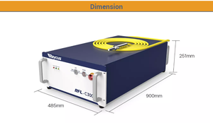 Source laser à fibre, générateur laser 1500W, module unique, laser à fibre <span class=keywords><strong>CW</strong></span> RFL-C1500, connecteur QBH, diamètre du cœur 50um - Product Image 4