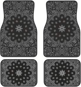 OEM Printed Design Universal Decorative <b>Car</b> Floor <b>Mats</b> All Weather Oriental Persian <b>Car</b> <b>Mats</b> 4 Pieces Set - Product Image 2