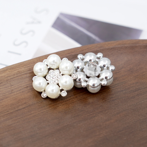 Tùy Chỉnh May Nút Kim Loại Ngọc Trai Chân Nút Rhinestone Nút Cho Phụ Nữ Áo Khoác Và Áo Khoác - Product Image 4