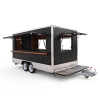 Remorque alimentaire mobile sur mesure, entièrement équipée, conçue pour le barbecue, le café et les hot-dogs