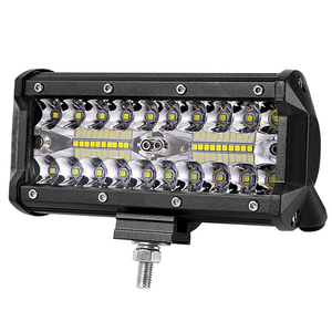 12V 24V <span class=keywords><strong>LED</strong></span> làm việc ánh sáng 7 inch 120W xe <span class=keywords><strong>Led</strong></span> Bar 6000K tại chỗ lũ Combo chùm cho xe tải off road 4x4 ATV UTV máy kéo máy xúc - Product Image 2