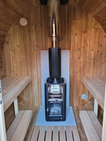 Sauna Luar Ruangan Tradisional Menggunakan Tungku Pembakar Kayu Uap Kayu Solid Tungku Kayu Sauna