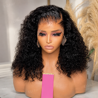 Perruques Courtes Bob Bouclées Kinky en Cheveux Humains, Lace Front HD Pas Chères, Perruques en Cheveux Vierges Brésiliens Mink, Fournisseur de Cheveux Bruts pour Propriétaires de Salons